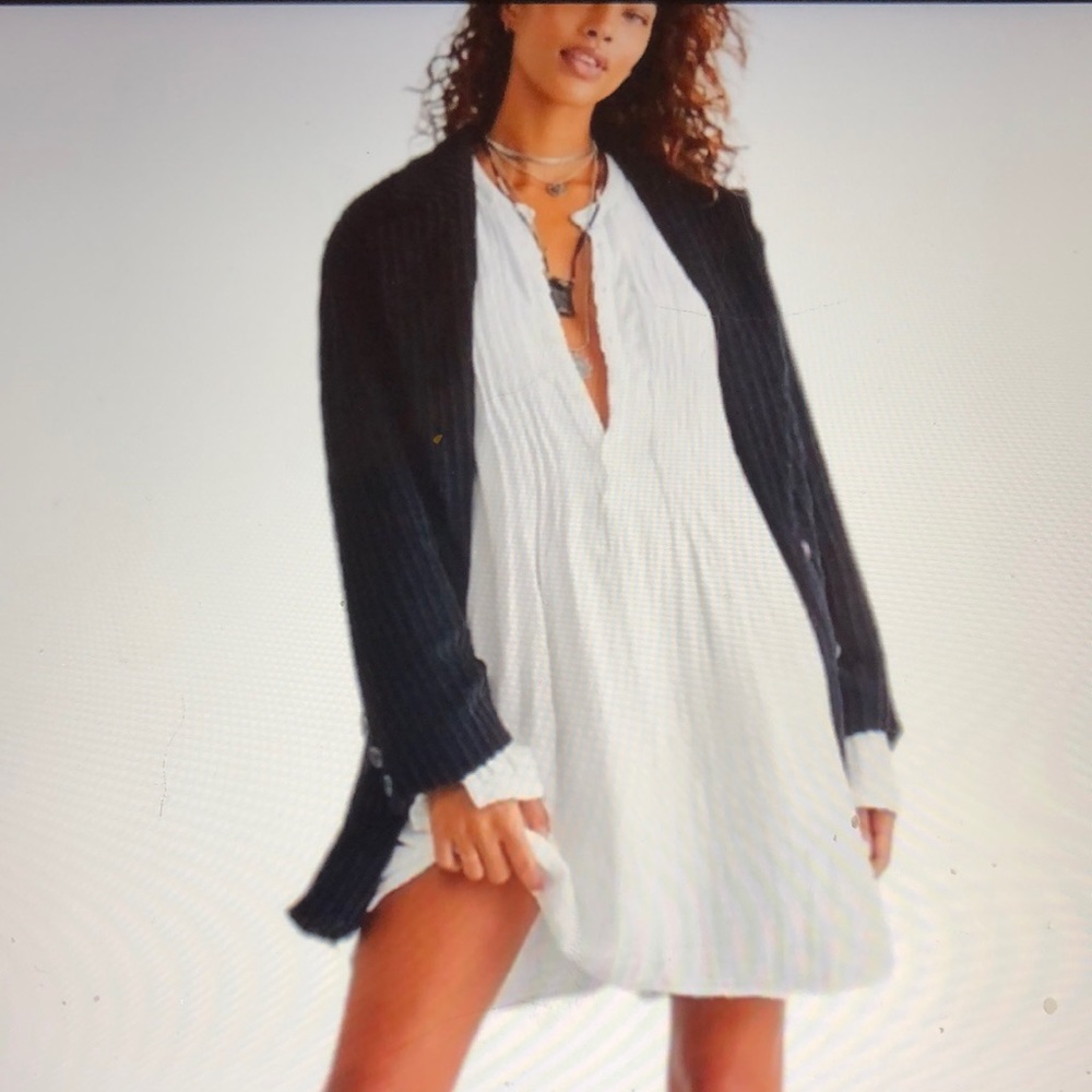 ❤️ Beautiful CP SHADES - FREE PEOPLE Linen Tunic “Yoko” - White Sz L